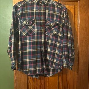 Blue and Red Button Down Shirt Classic Top